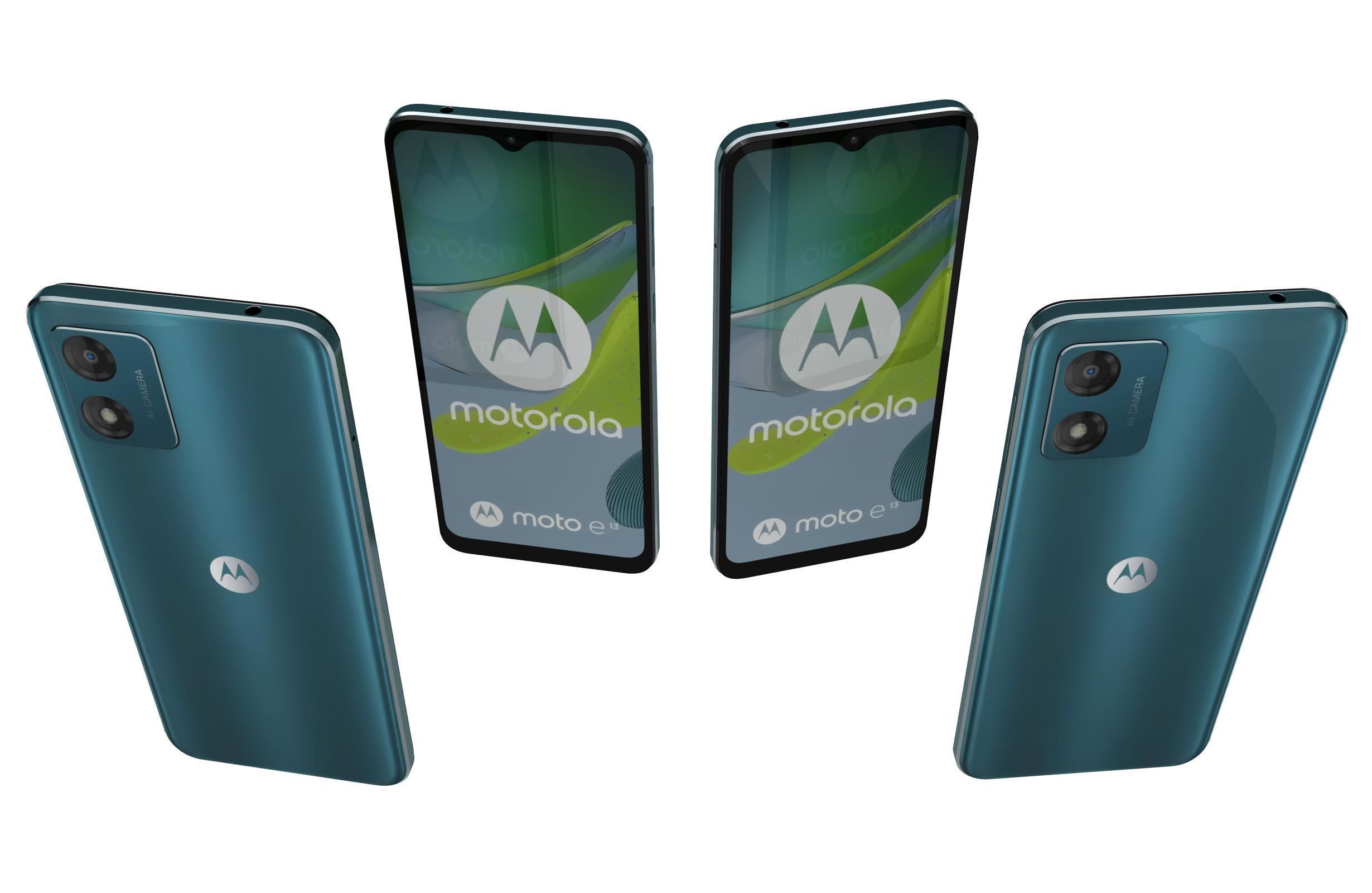 Motorola Moto E13 Blue 3D model_4