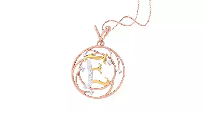 Alphabet - E Pendant 3dm STL OBJ FBX Renders Details 3D print model Alphabet - E Pendant 3dm STL OBJ FBX Renders Details 3D print model