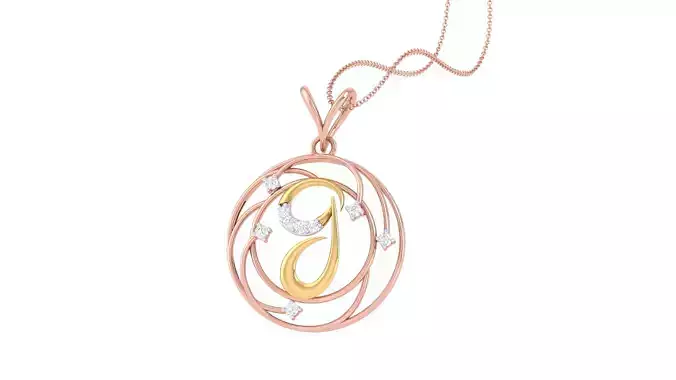 Alphabet - G Pendant 3dm STL OBJ FBX Renders Details 3D print model