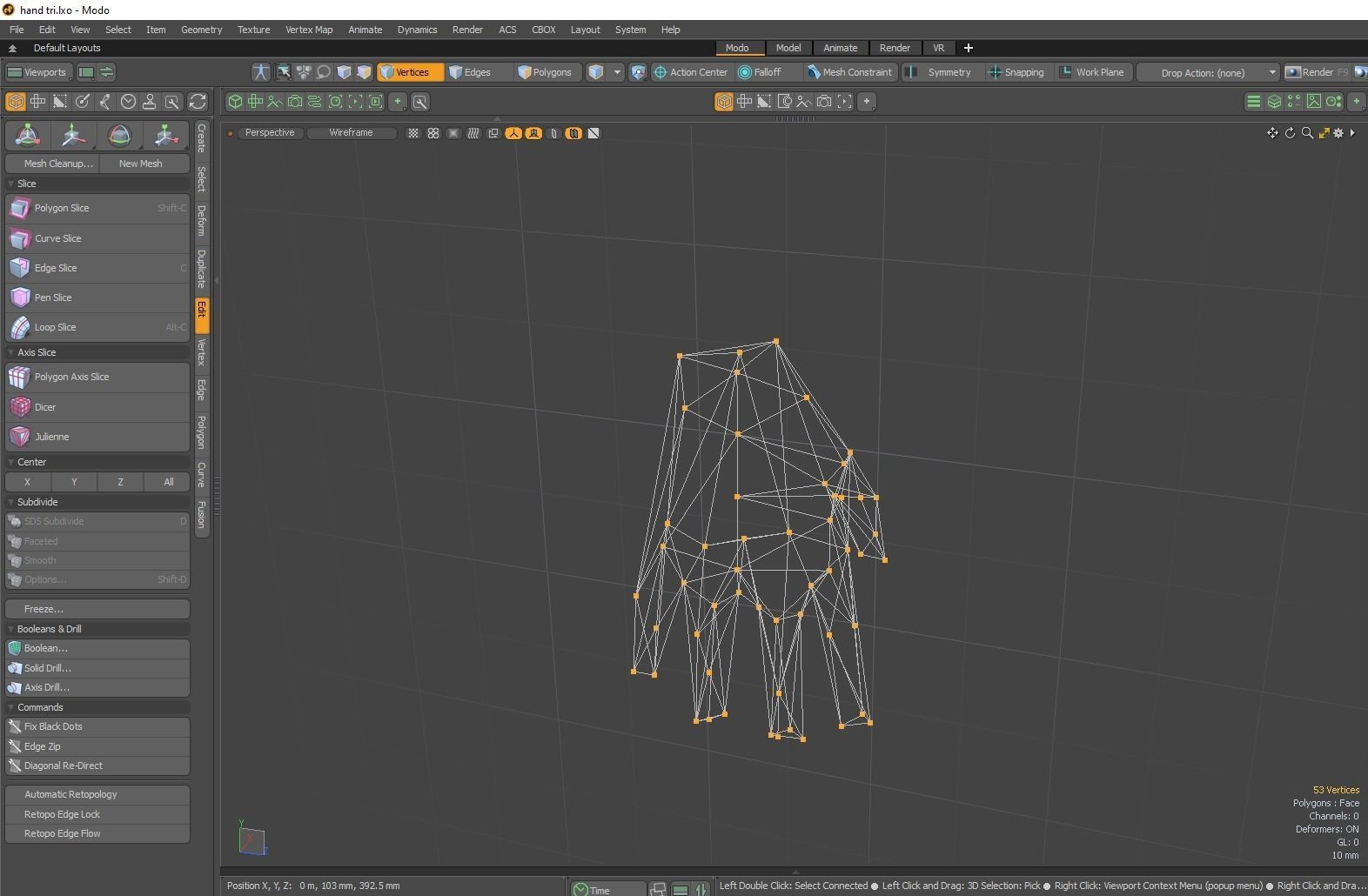 3D model hand triangulated VR / AR / low-poly | CGTrader