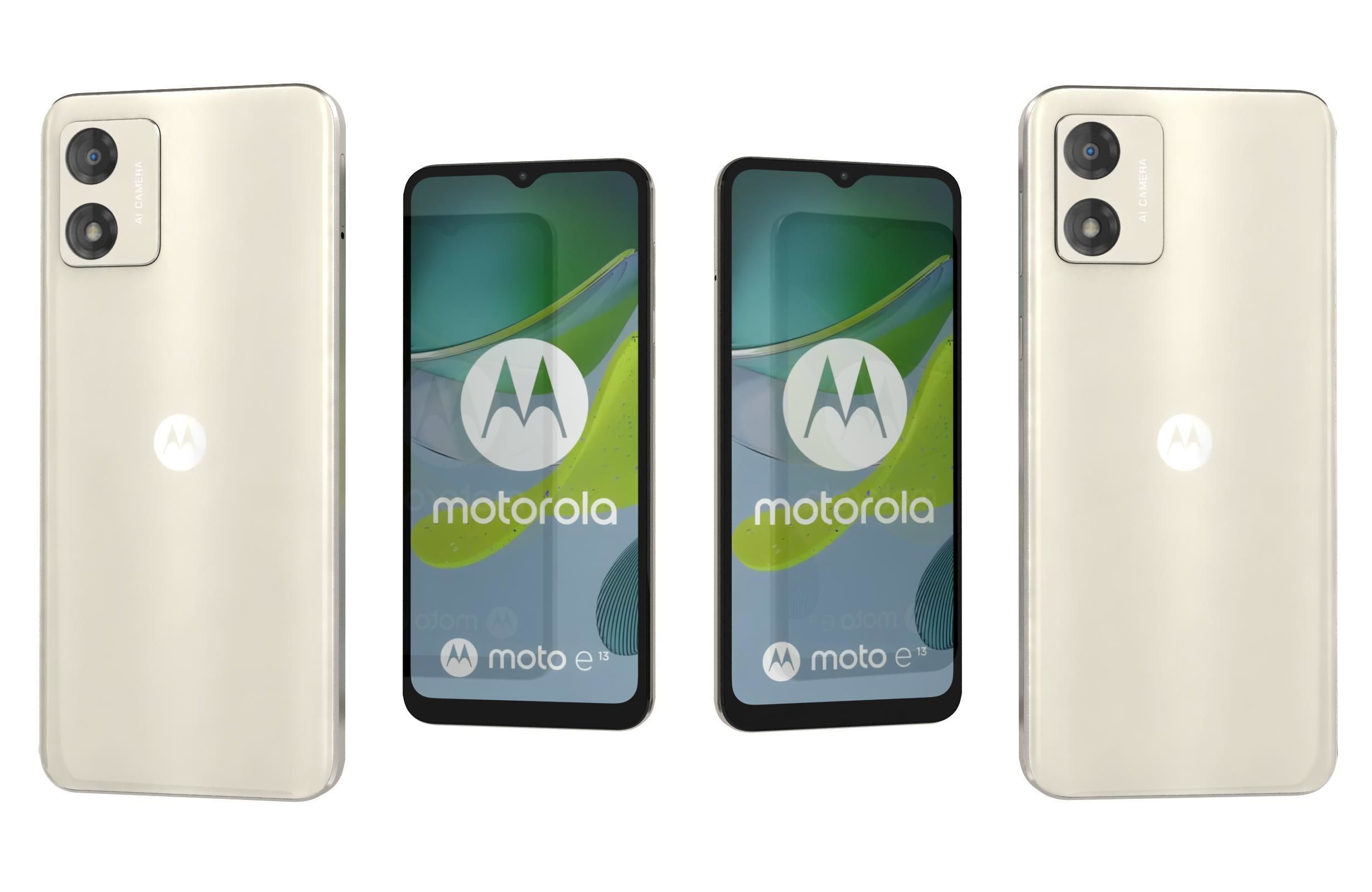 Motorola Moto E13 Whitem Blue 3D model_3