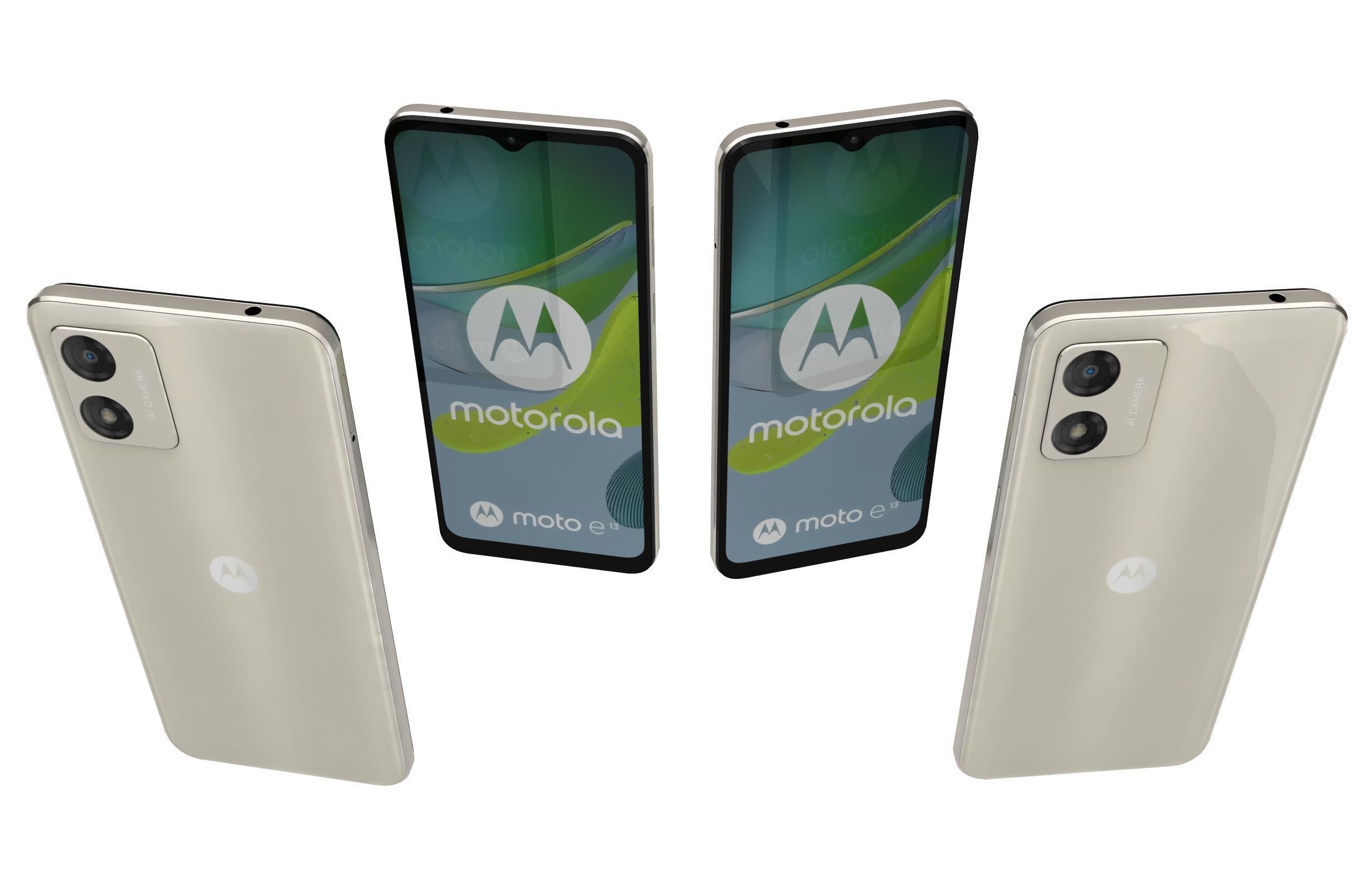 Motorola Moto E13 Whitem Blue 3D model_4