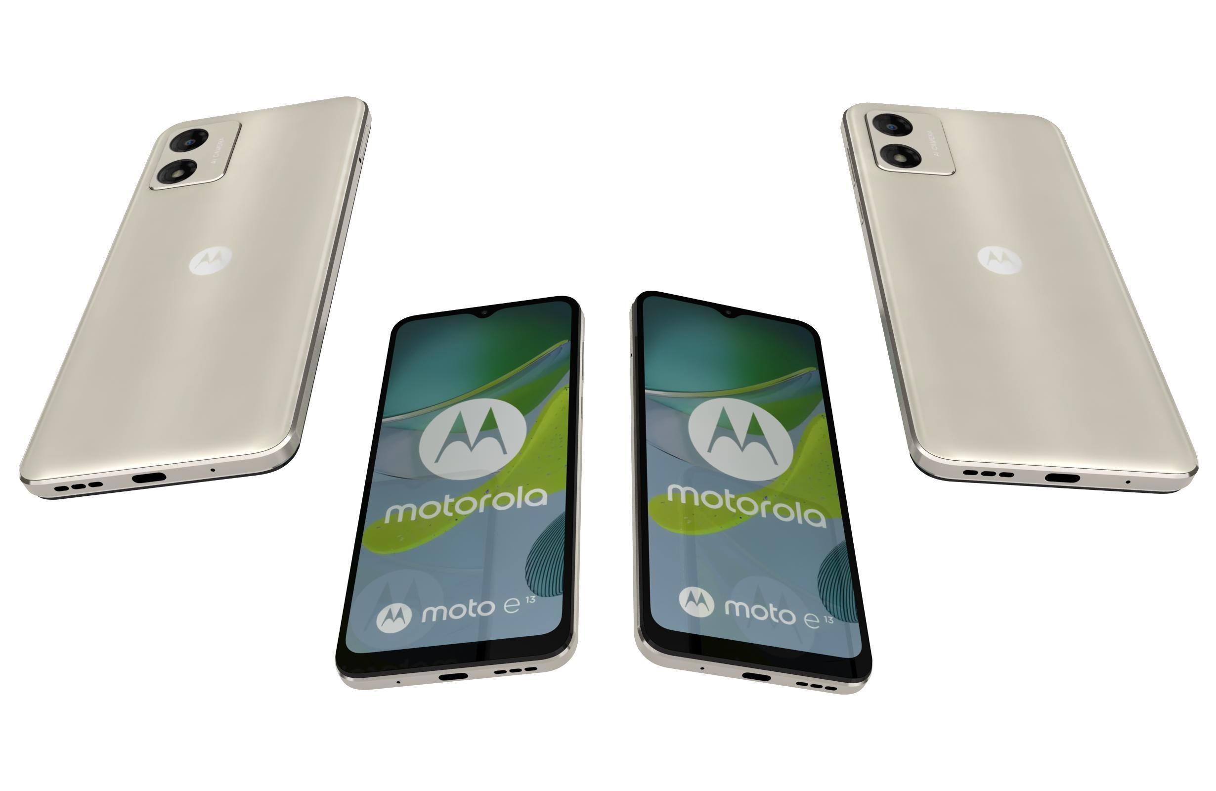 Motorola Moto E13 Whitem Blue 3D model_5
