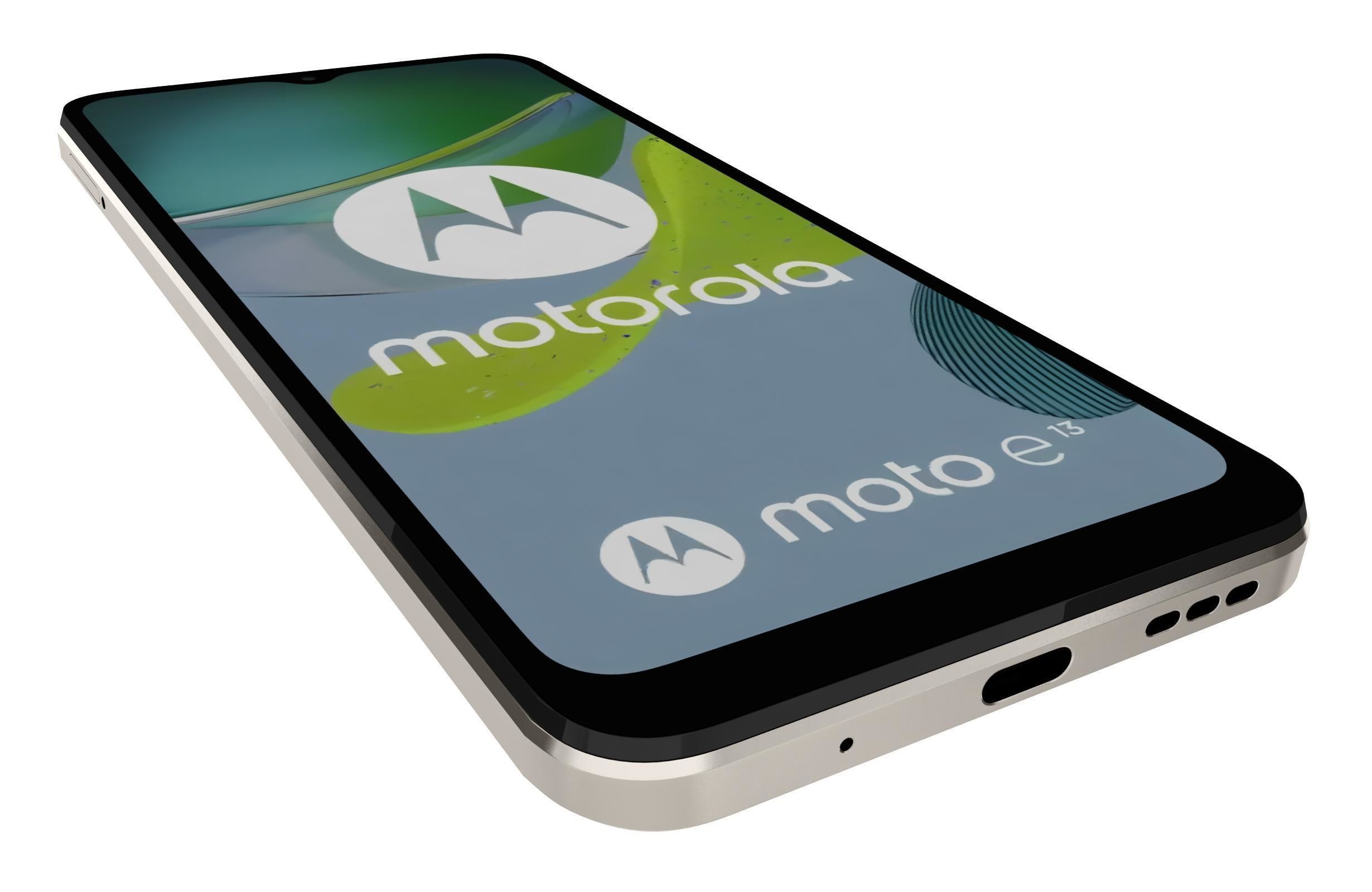 Motorola Moto E13 Whitem Blue 3D model_12