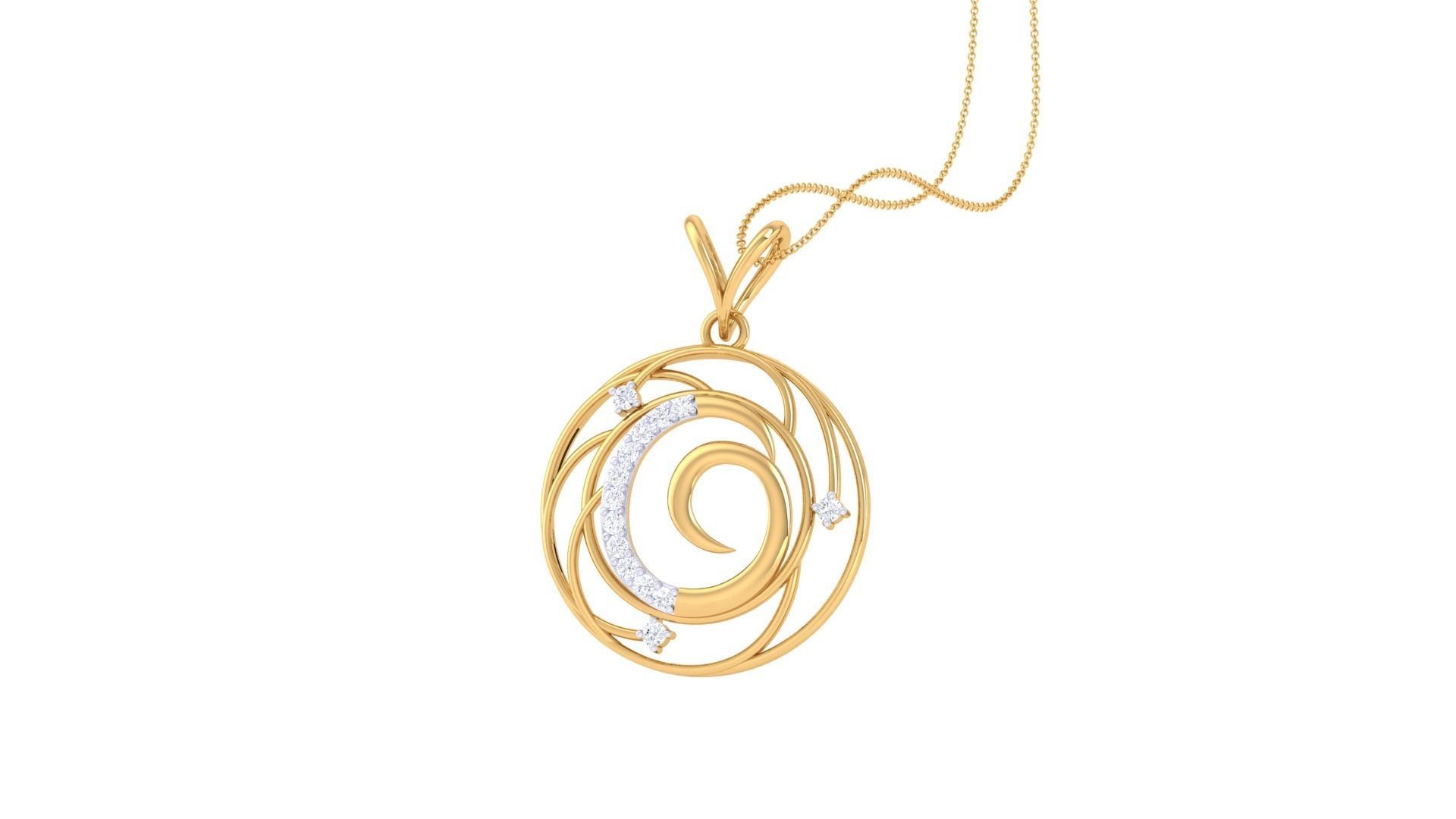 Alphabet - O Pendant 3dm STL OBJ FBX Renders Details 3D print model_2