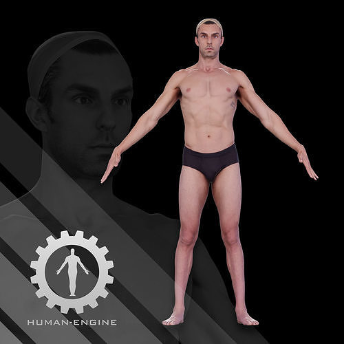 Male Scan - Dan 026 High Poly A-pose  3D model