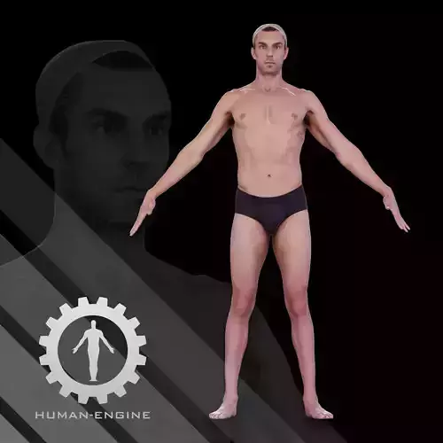 Male Scan - Dan 026 High Poly A-pose 