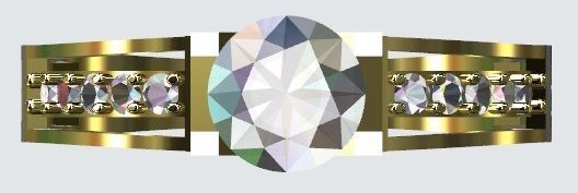 Engagement Ring 3D Model 3D print model_3