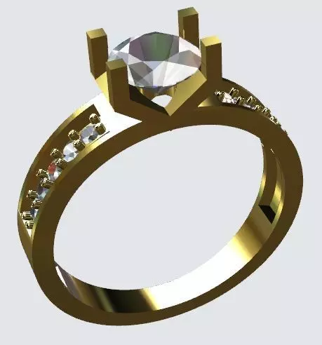 Engagement Ring 3D Model 3D print model_0
