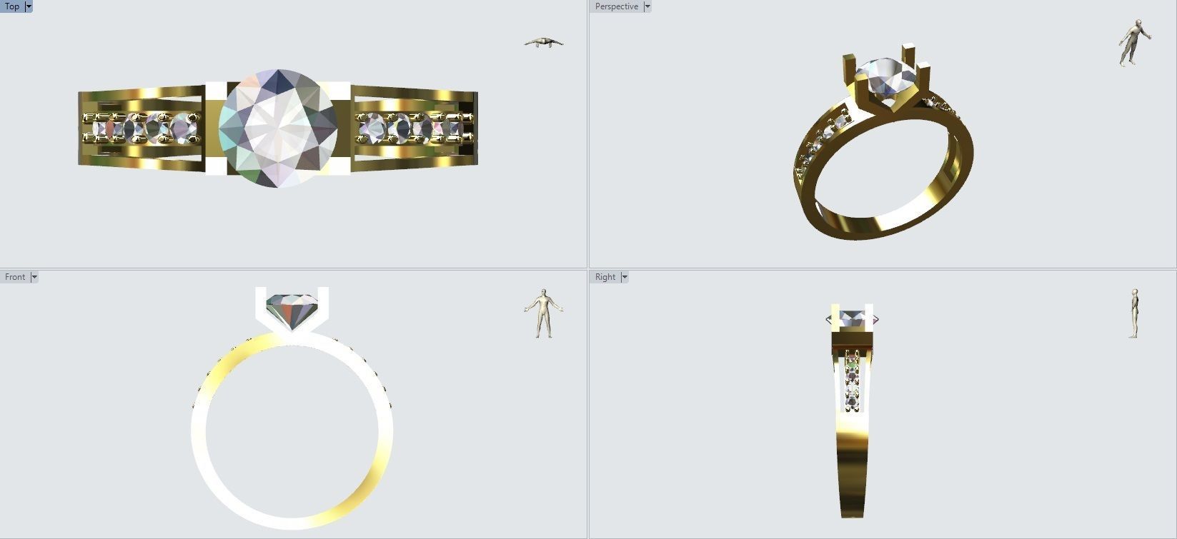 Engagement Ring 3D Model 3D print model_7