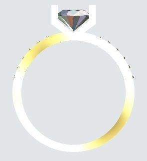 Engagement Ring 3D Model 3D print model_4