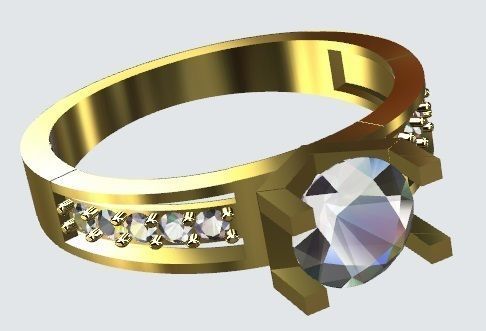 Engagement Ring 3D Model 3D print model_1