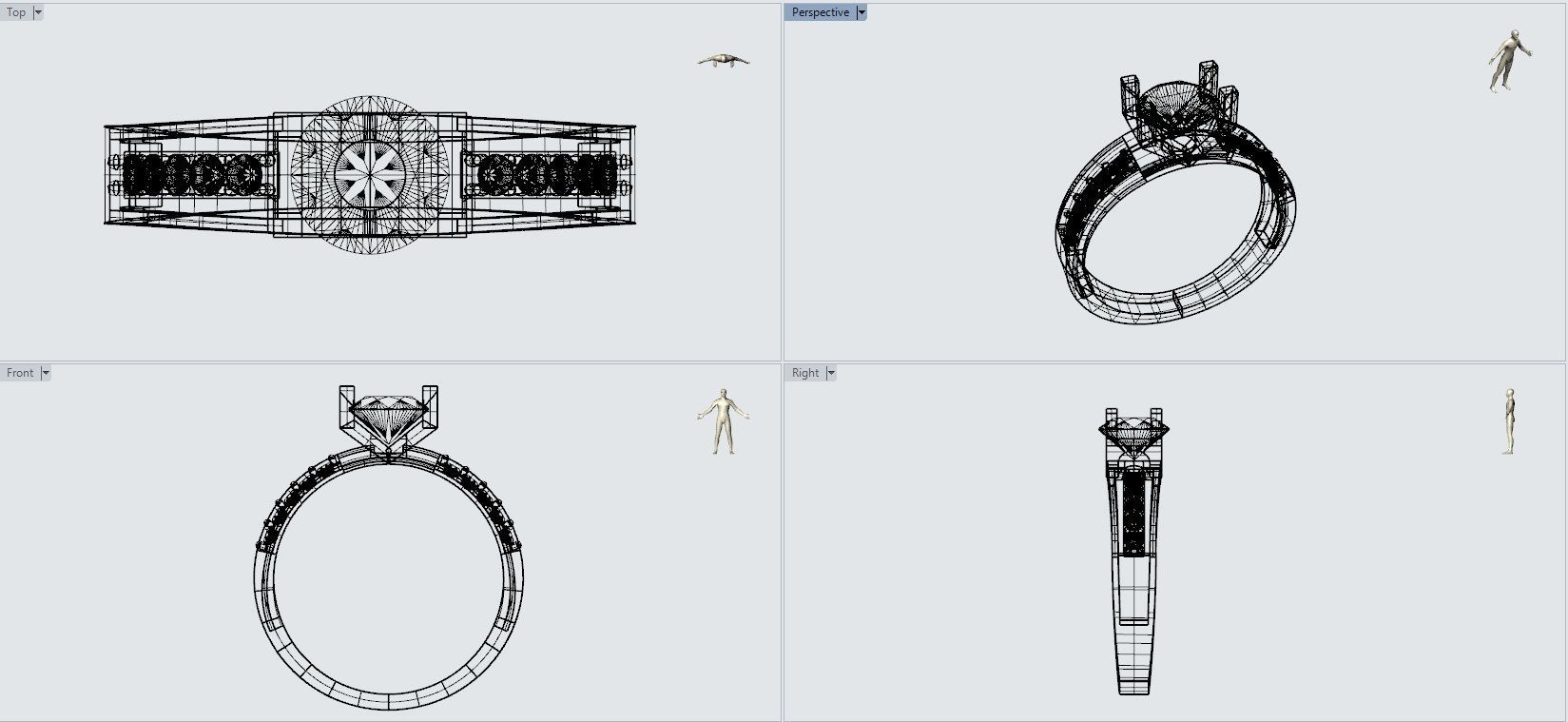 Engagement Ring 3D Model 3D print model_5