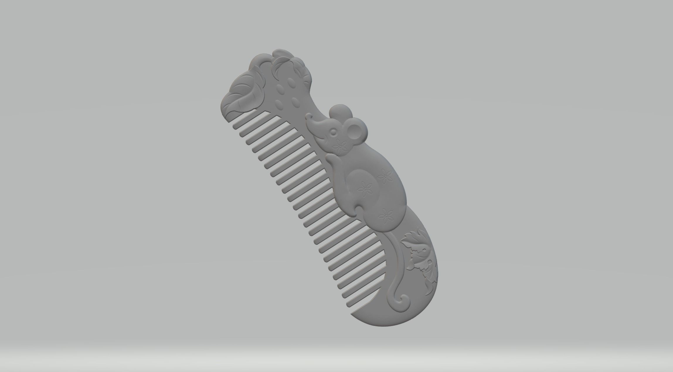 Mouse Comb 3D print model_1