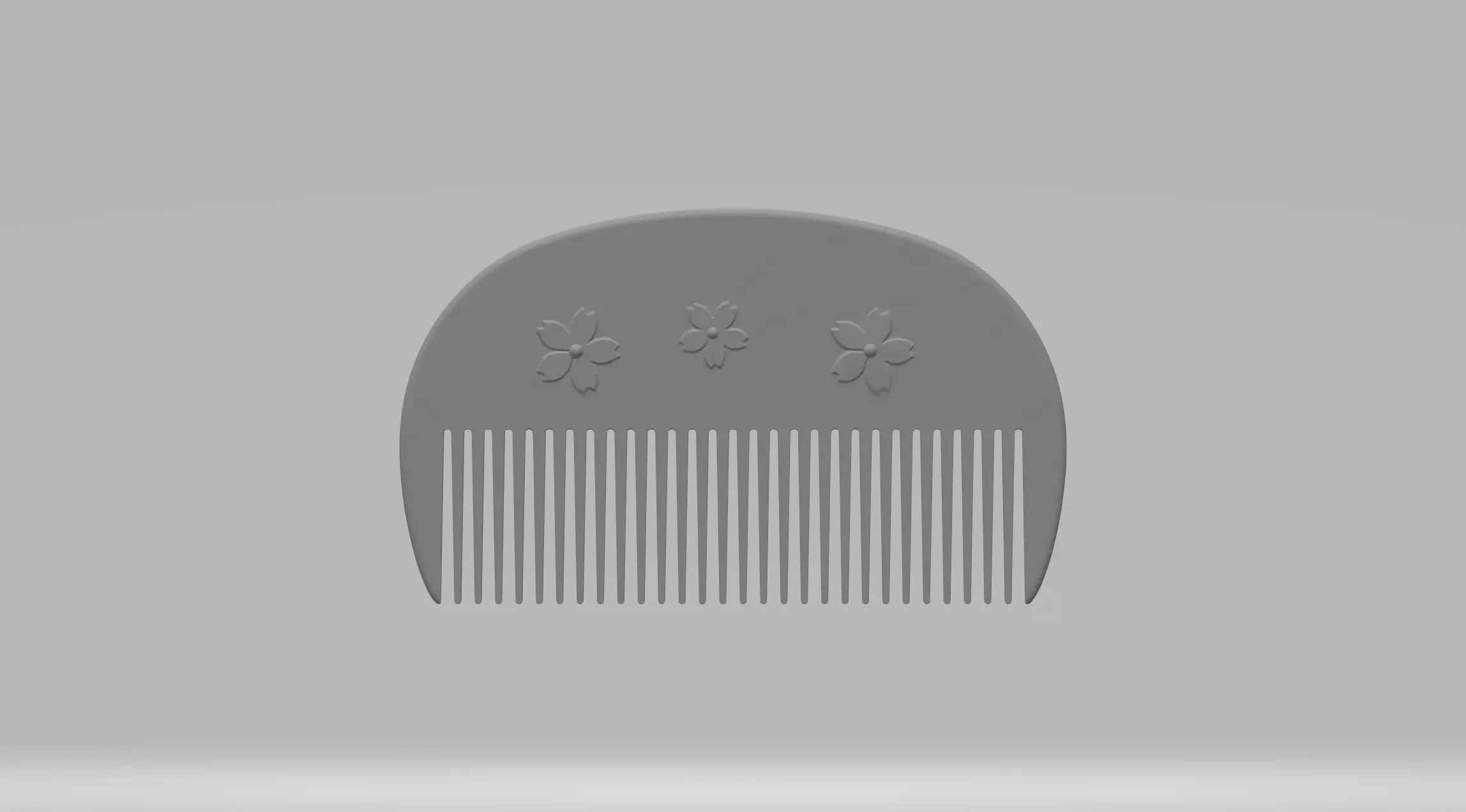 Flower Comb 3D print model