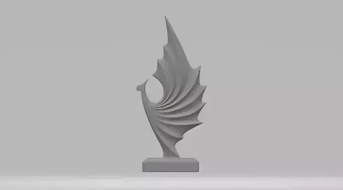 Phoenix statue of bird with wings