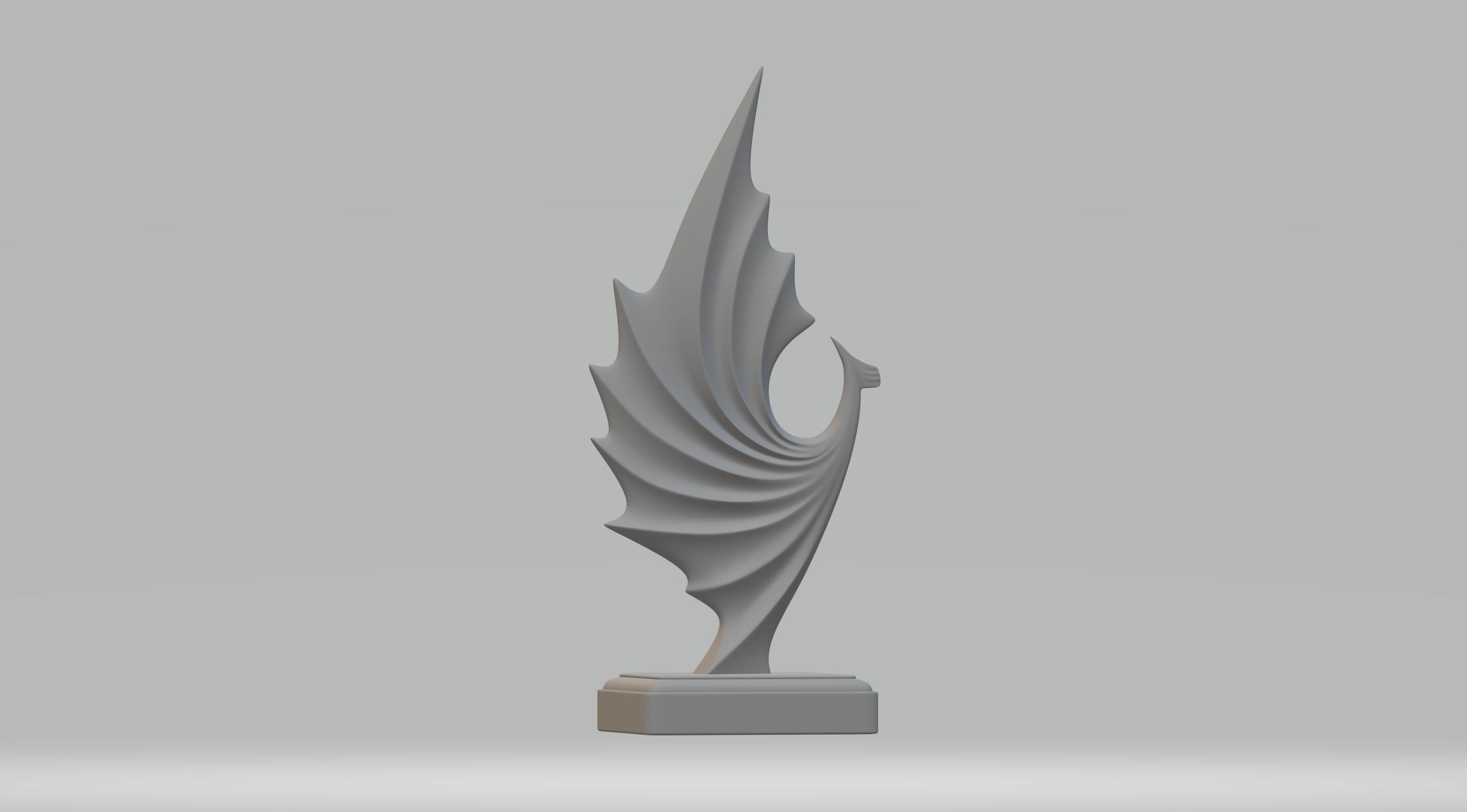 Phoenix statue of bird with wings 3D print model_1