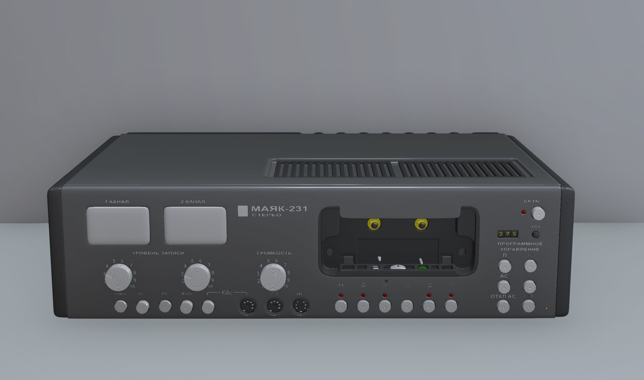 Rare cassette tape recorder 3D model_4