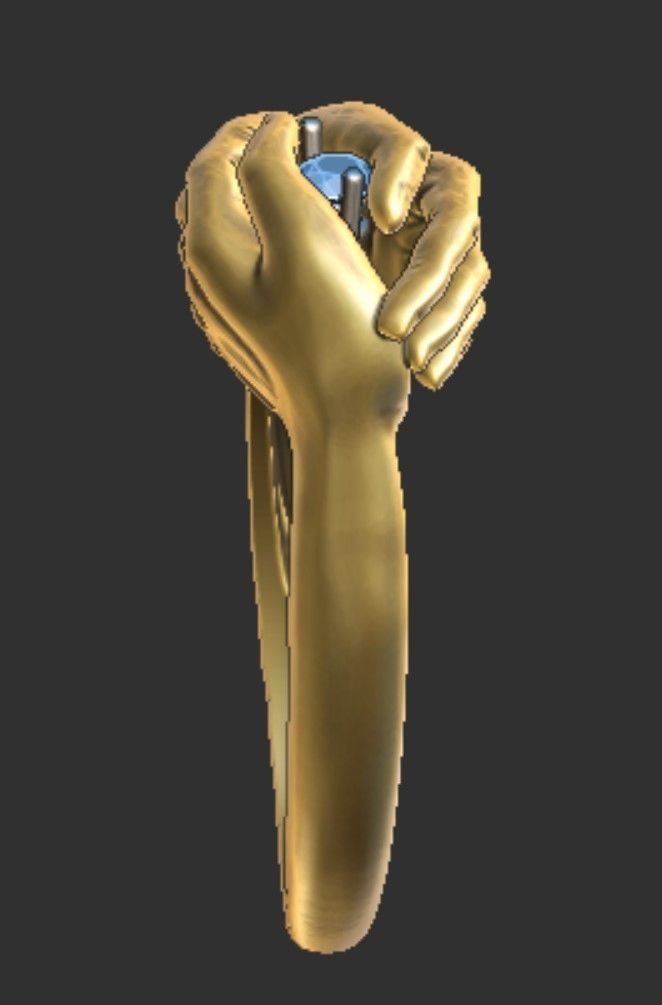 Hand Ring 2 3D print model_2