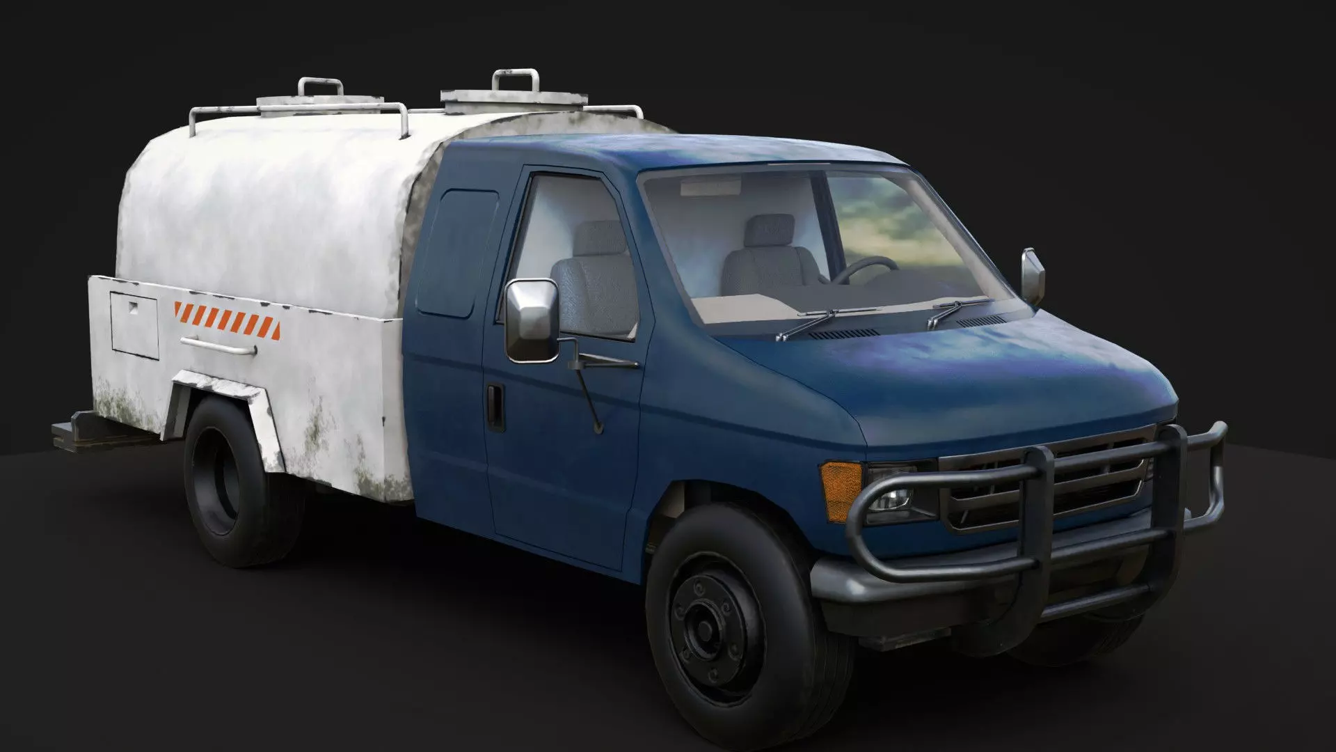 tanker truck Low-poly 3D model