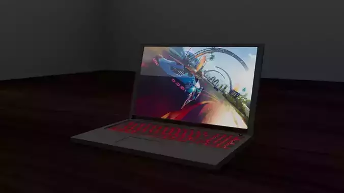 Low poly laptop gaming