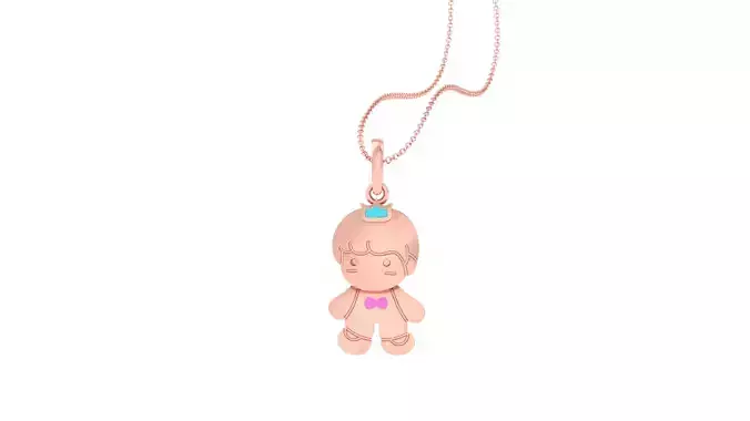 Kids Pendants 3dm STL OBJ FBX Renders Details