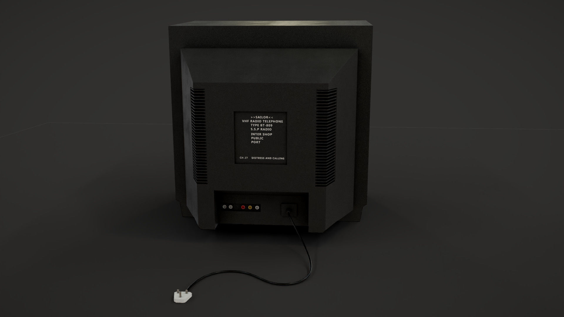 crt television set Low-poly 3D model_3