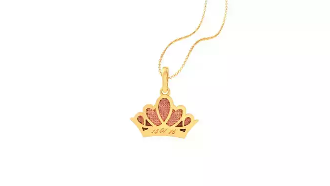Kids Pendants With Crown 3dm STL OBJ FBX Renders Details