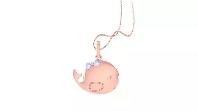Baby Elephant Kids Pendants 3dm STL OBJ FBX Renders Details 3D print model