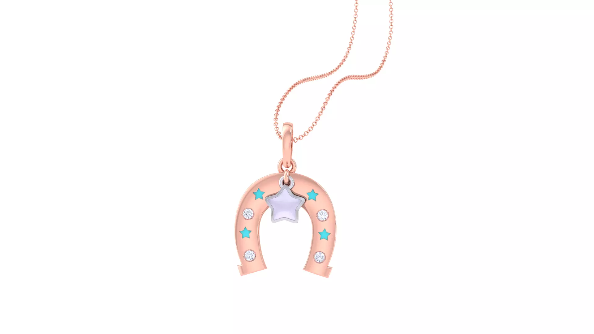 Horse Shoes Ring Kids Pendants 3dm STL OBJ FBX Renders Details 3D print model_0