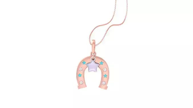 Horse Shoes Ring Kids Pendants 3dm STL OBJ FBX Renders Details 3D print model