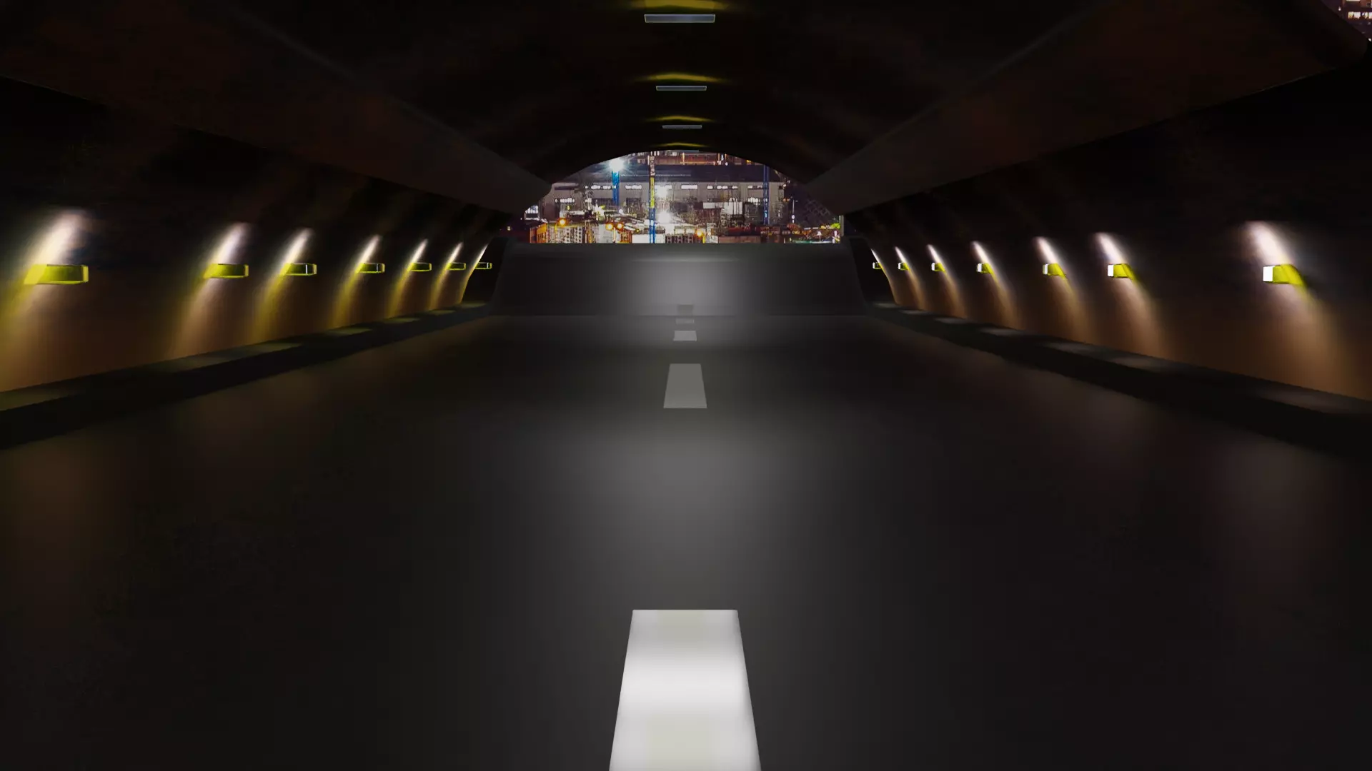 tunnel road Free 3D model