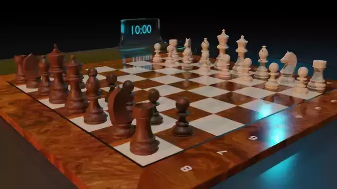 Chess two pieces on board