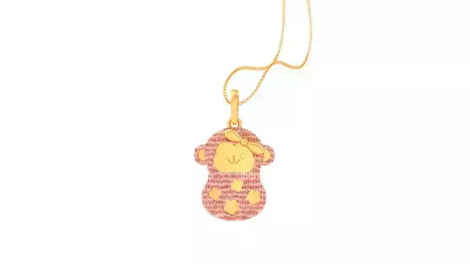 Kids Pendants With Bow 3dm STL OBJ FBX Renders Details