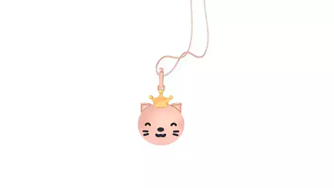 Kids Pendants with Crown 3dm STL OBJ FBX Renders Details