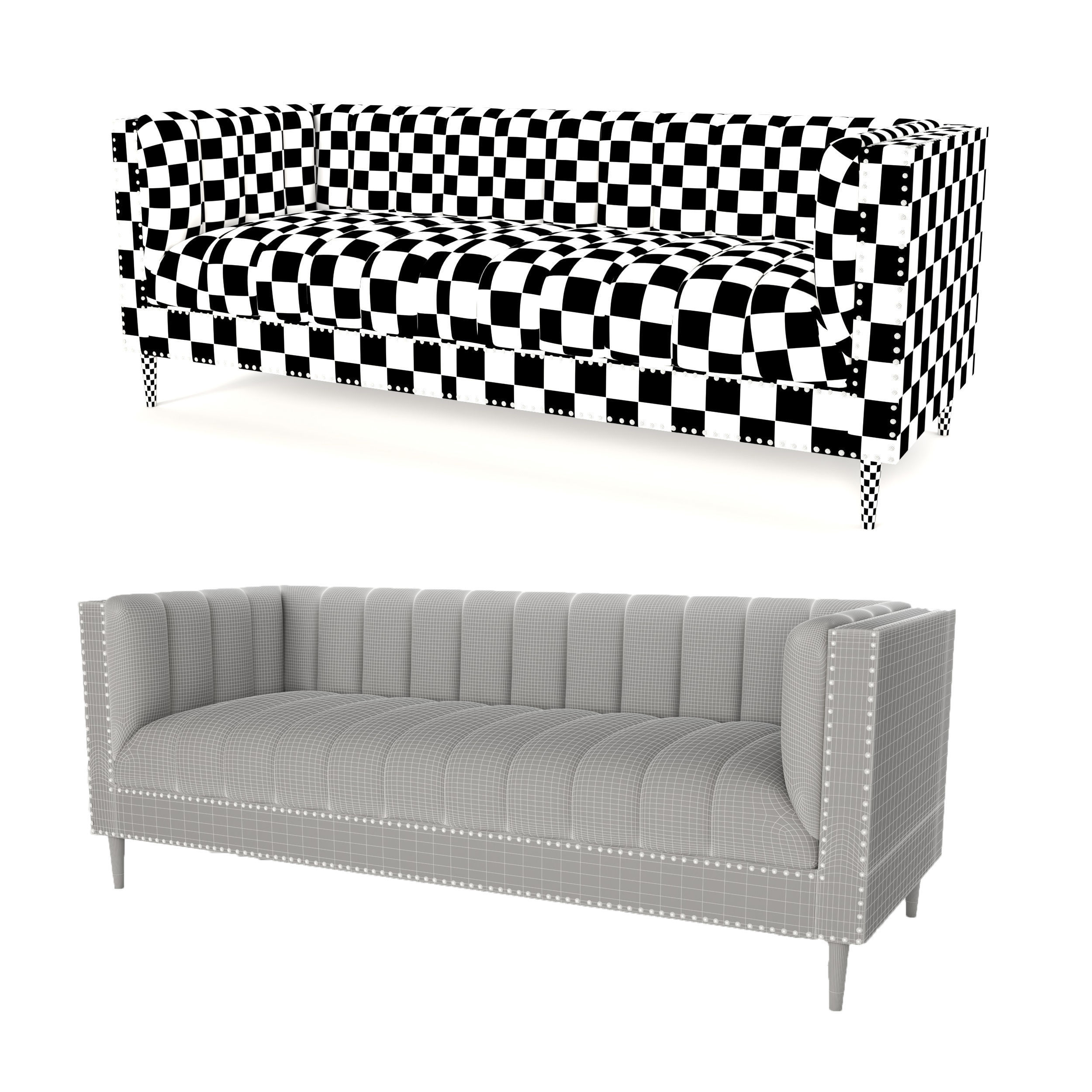 Nicole Miller velvet sofa 3D model_4