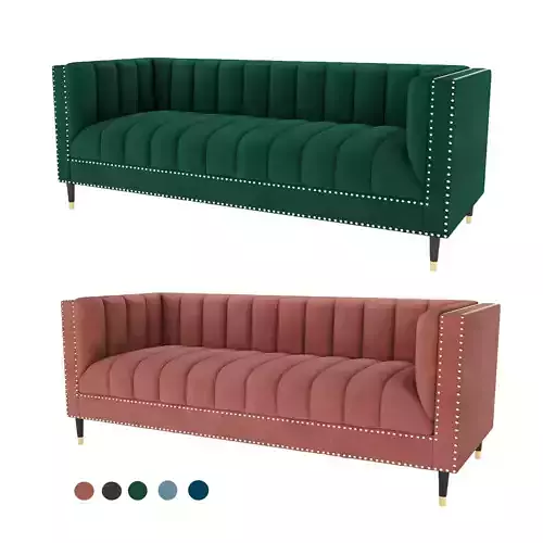 Nicole Miller velvet sofa 3D model