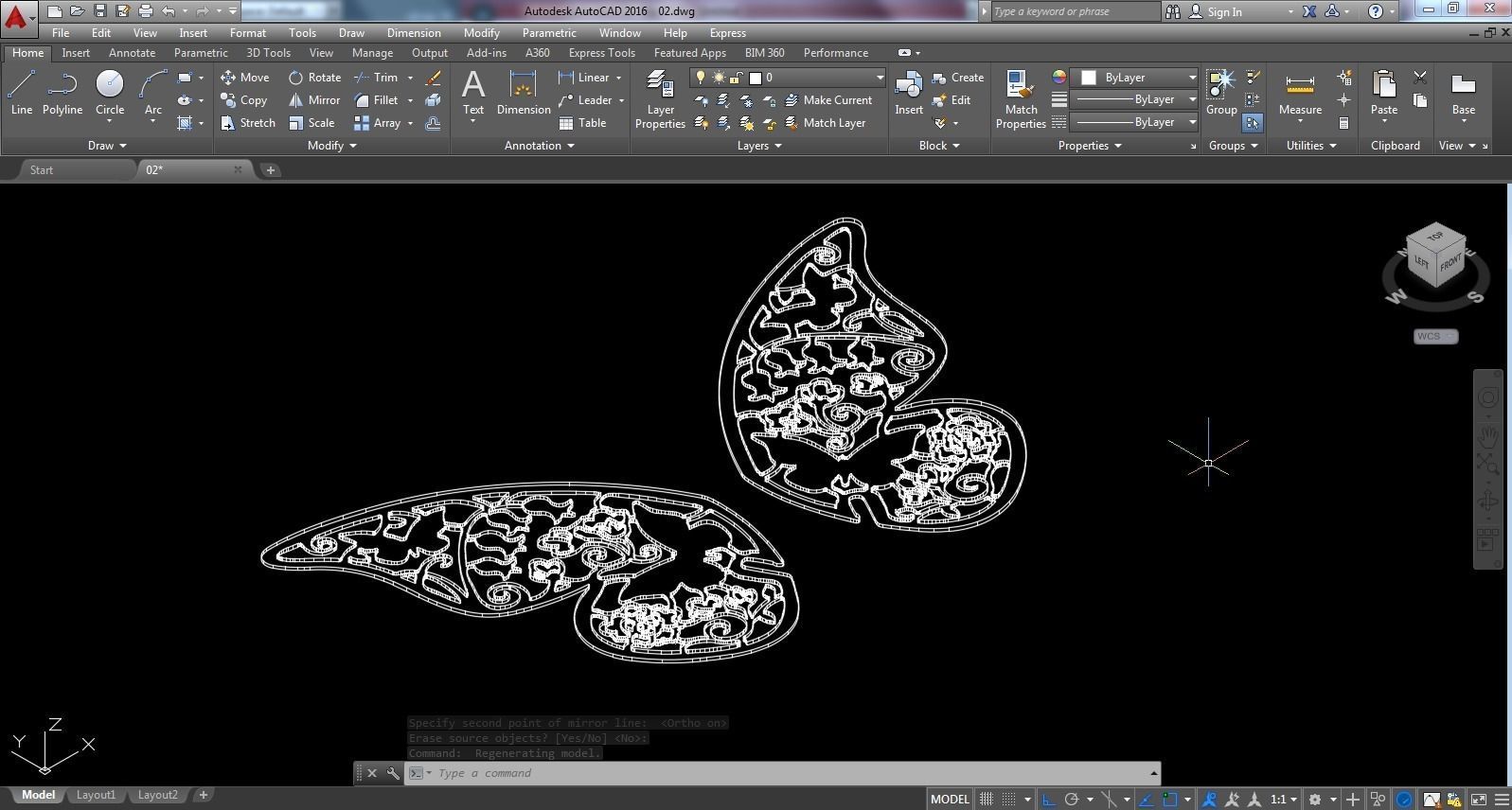 Butterfly V2 Pendant jewelry gold necklace medallion 3D print model_7