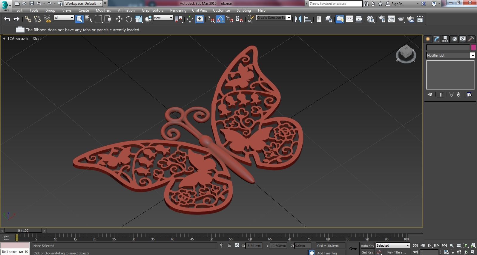 Butterfly V2 Pendant jewelry gold necklace medallion 3D print model_9