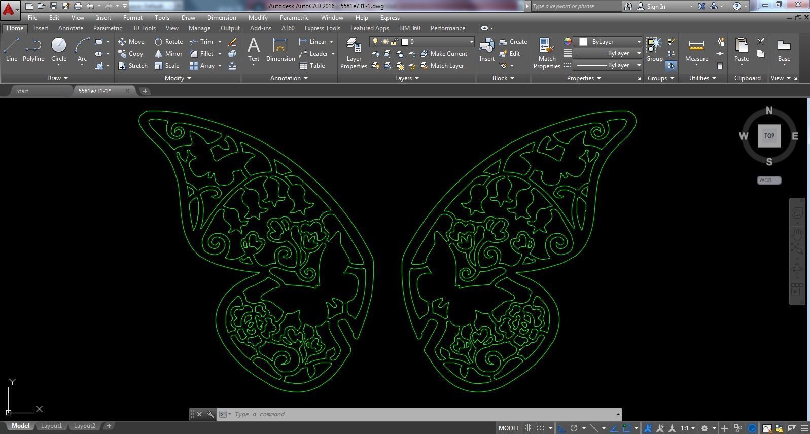 Butterfly V2 Pendant jewelry gold necklace medallion 3D print model_6