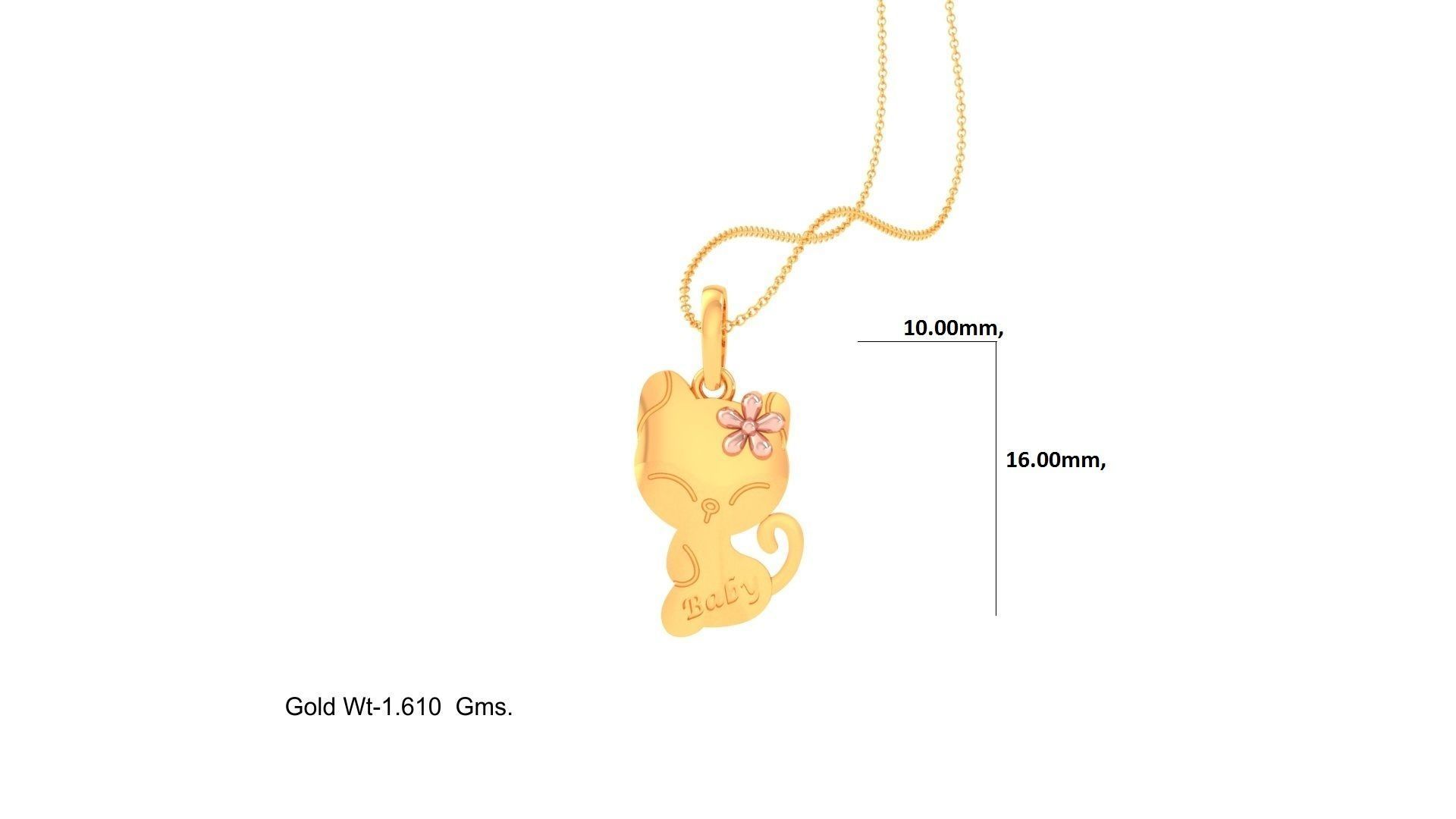 Baby Word With Flower Kids Pendants 3dm STL OBJ FBX Renders 3D print model_1