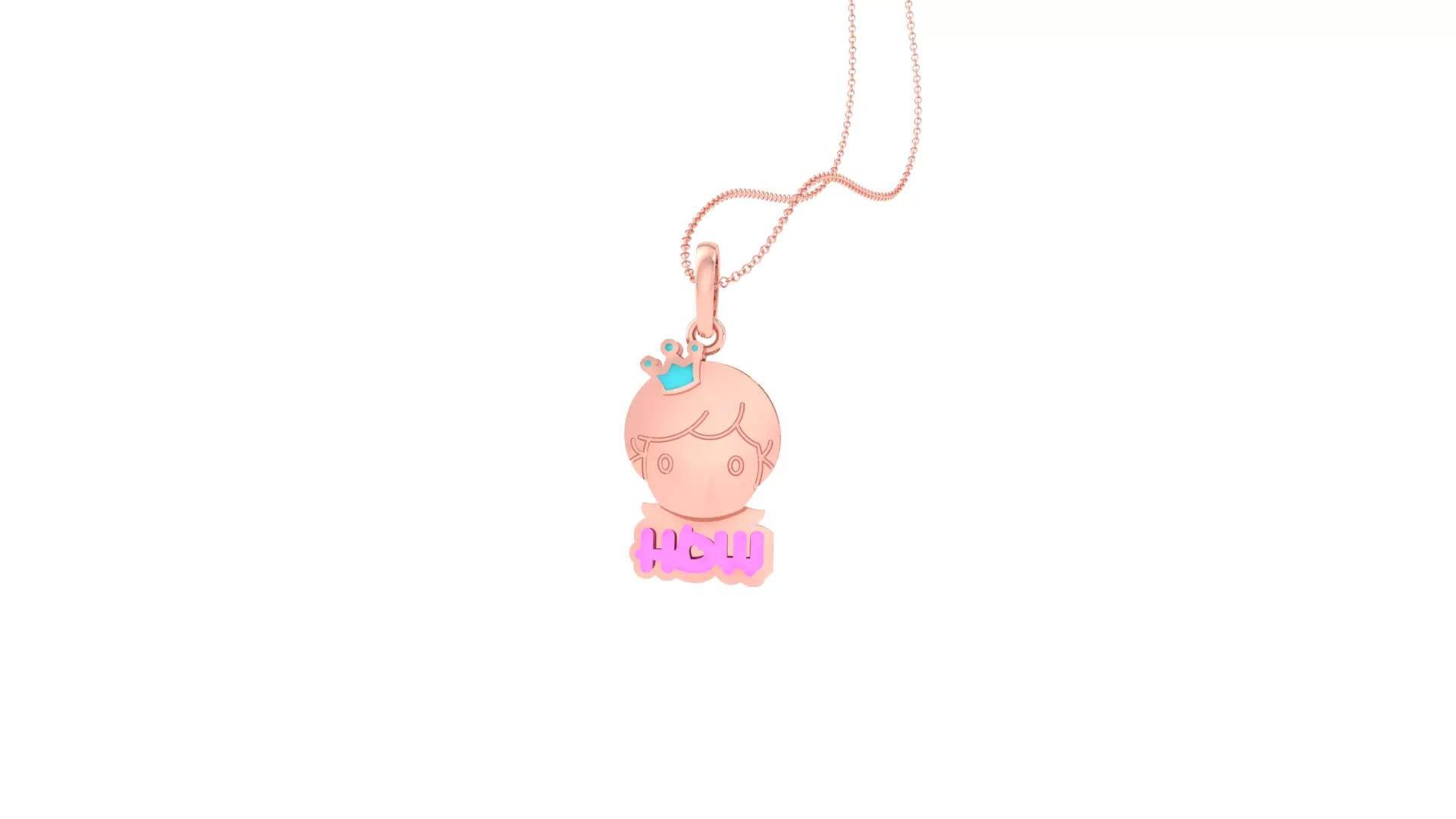 Baby Girl Kids Pendants 3dm STL OBJ FBX Renders Details 3D print model_0