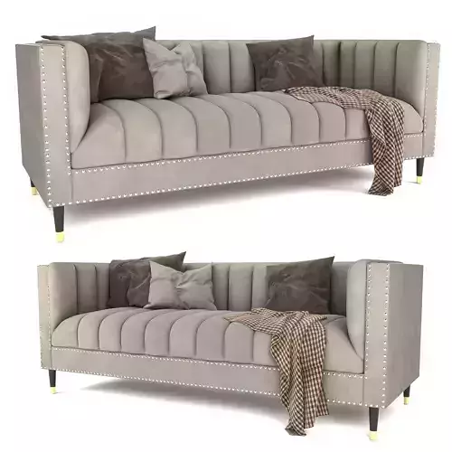 Nicole Miller velvet sofa 3D model