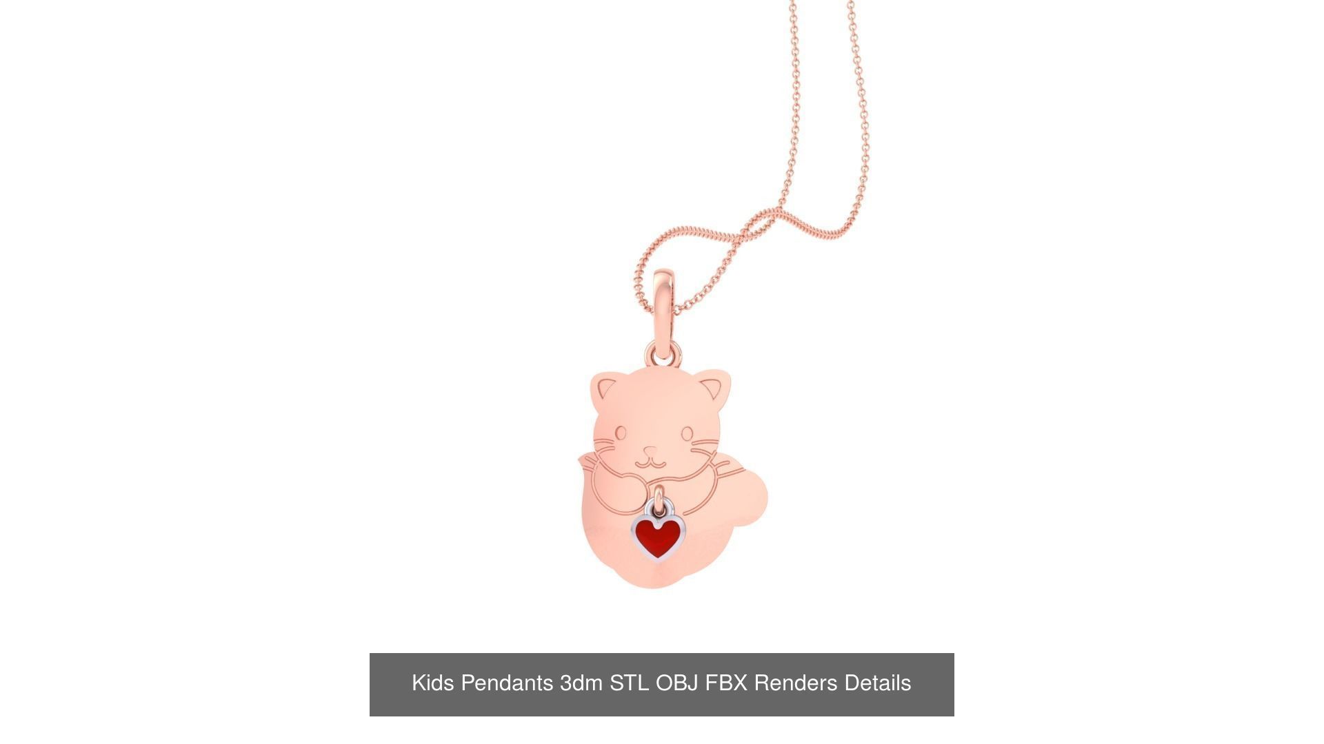 100 Kids Pendants 3dm STL OBJ FBX Renders Details Collection _103
