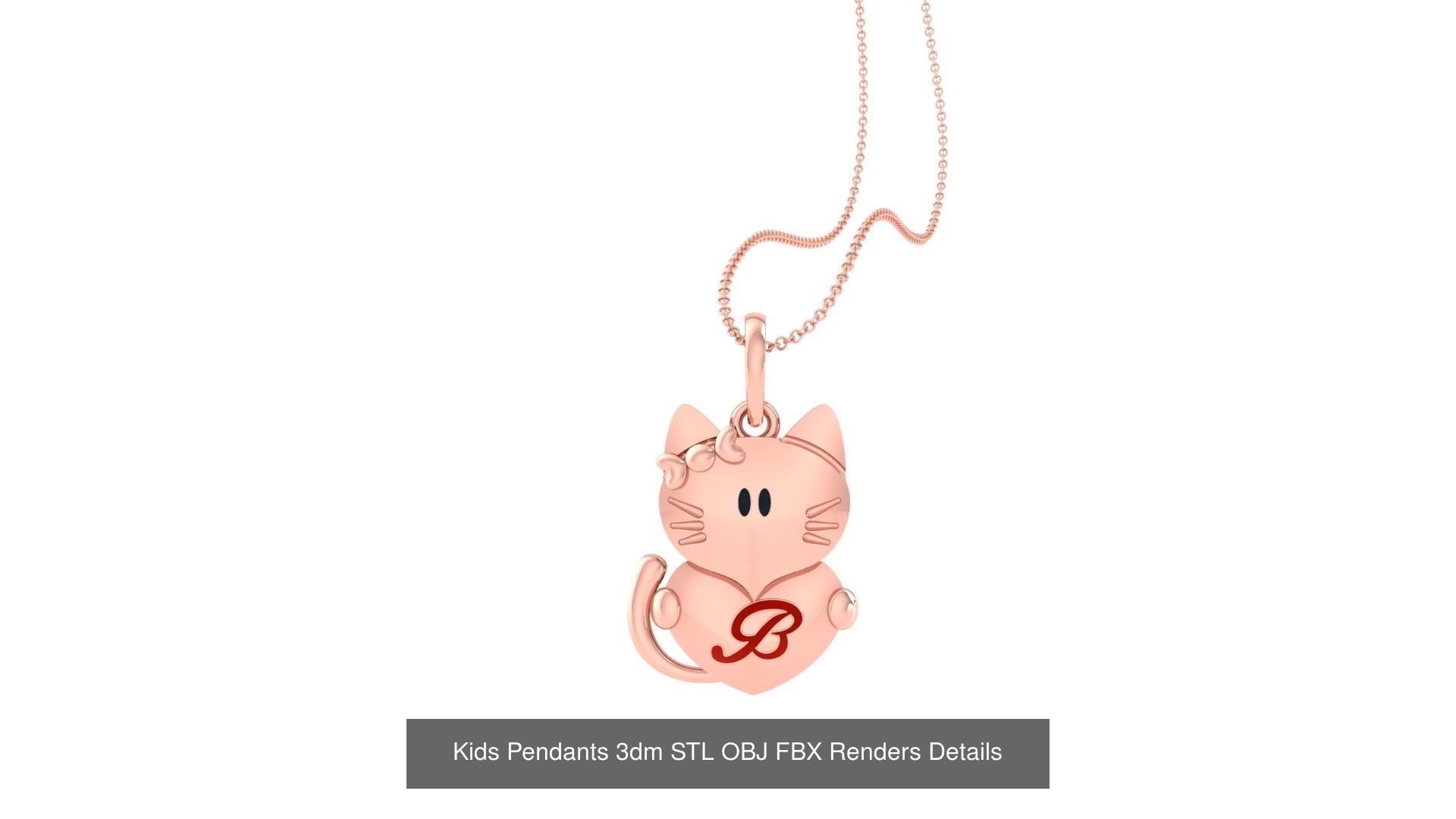 100 Kids Pendants 3dm STL OBJ FBX Renders Details Collection _13
