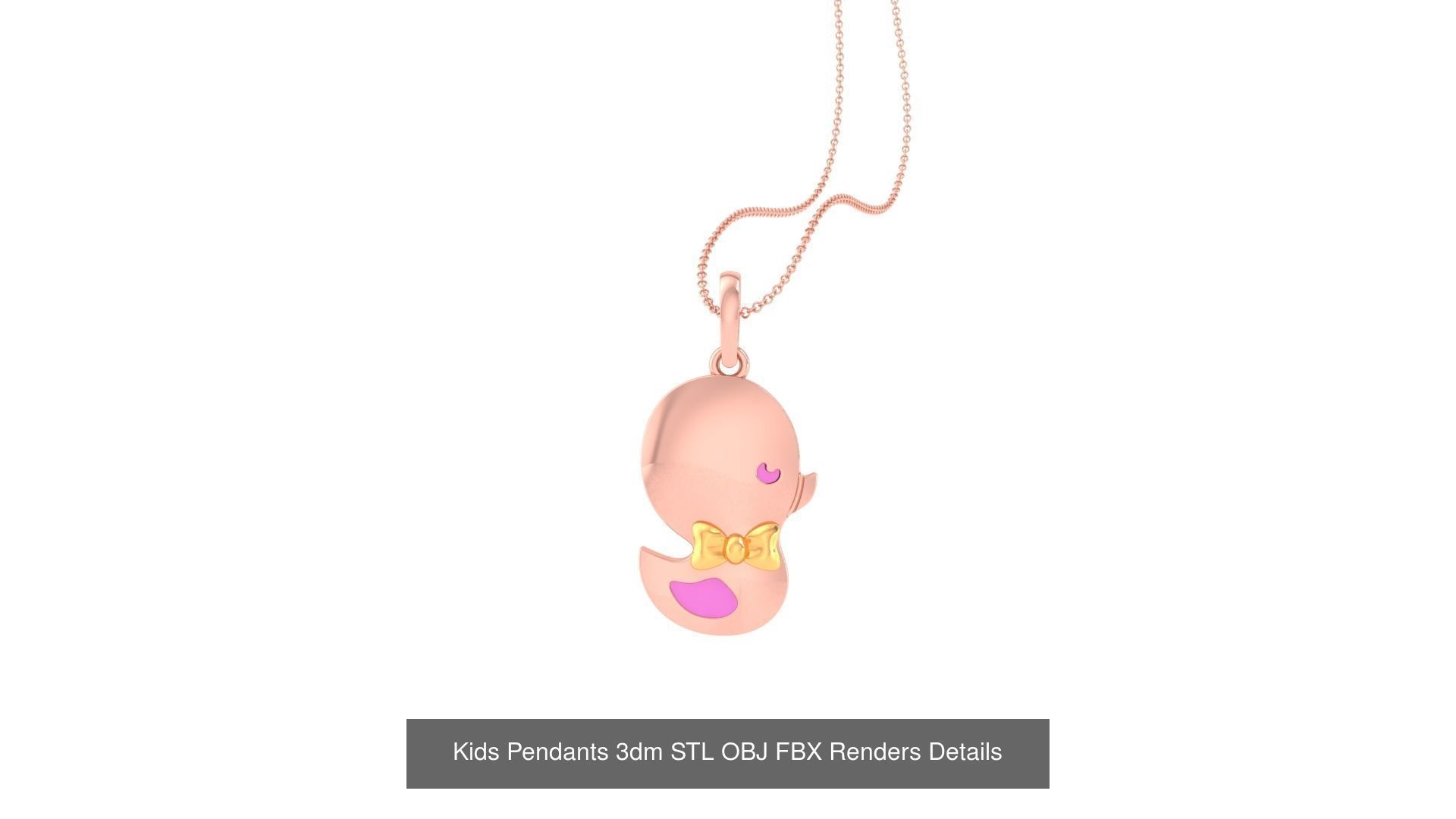100 Kids Pendants 3dm STL OBJ FBX Renders Details Collection _26