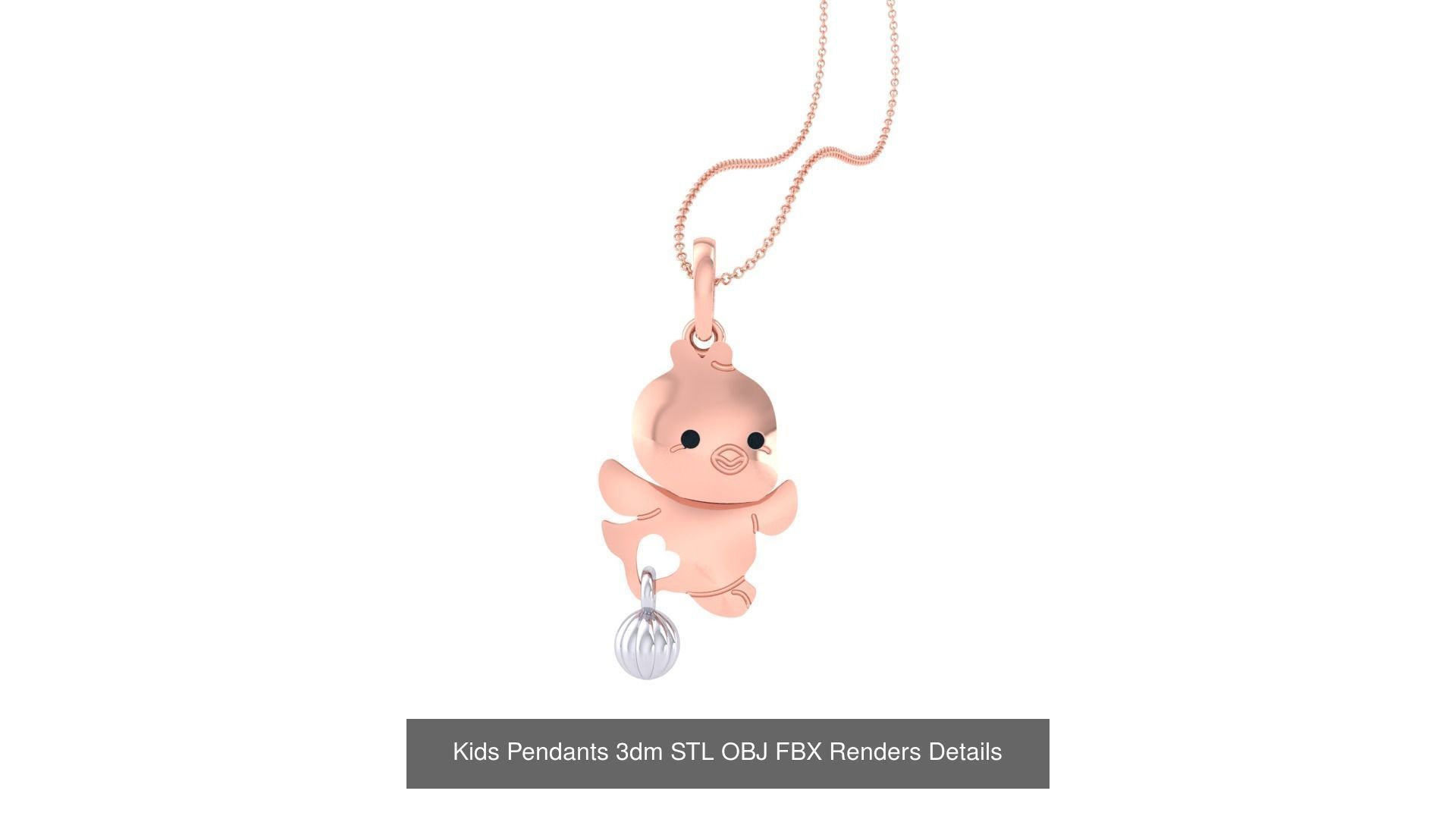 100 Kids Pendants 3dm STL OBJ FBX Renders Details Collection _27