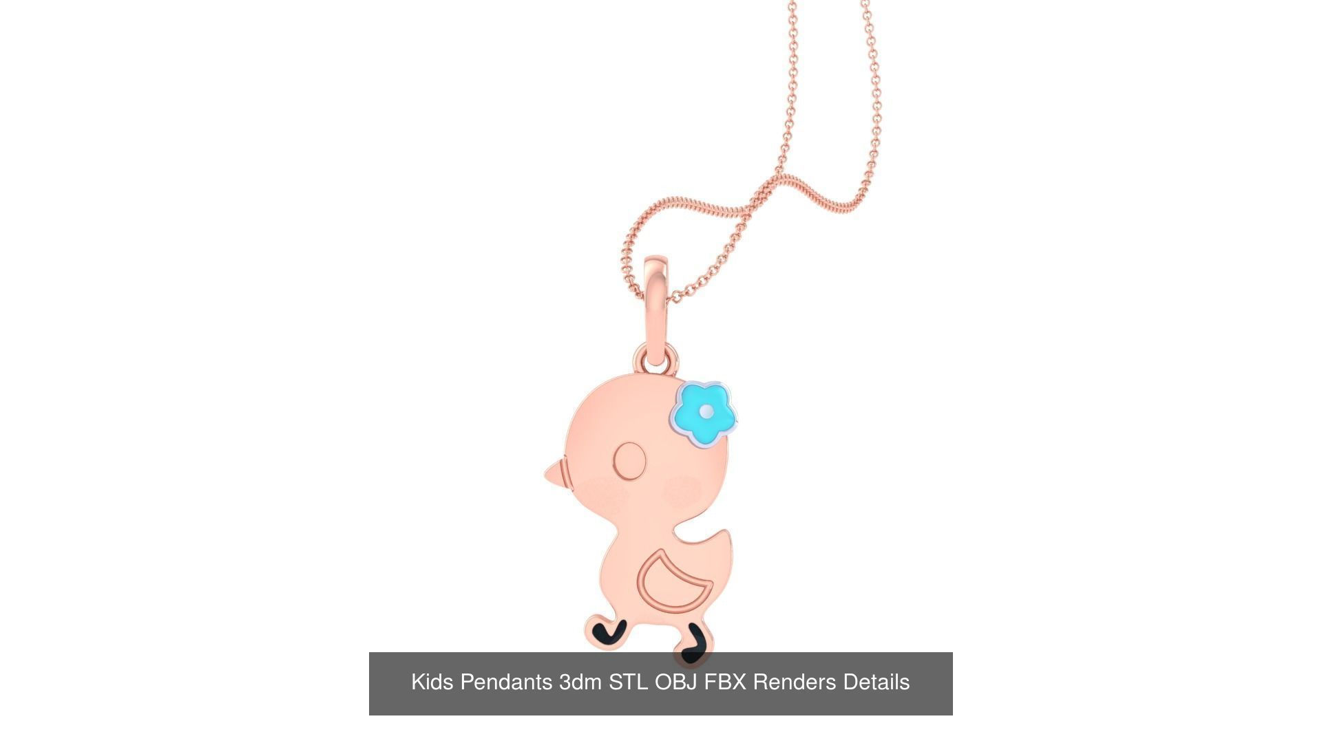 100 Kids Pendants 3dm STL OBJ FBX Renders Details Collection _25