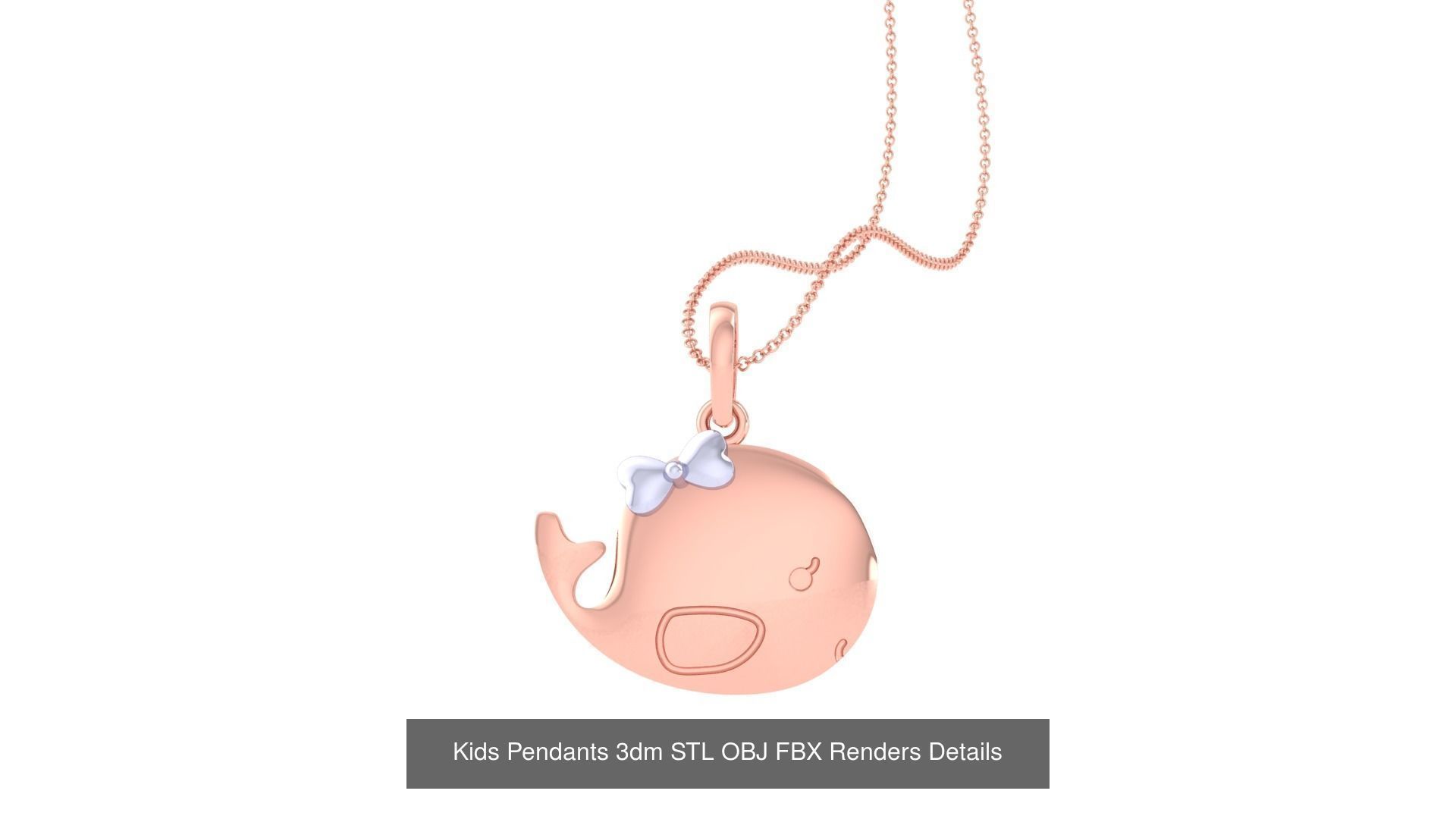 100 Kids Pendants 3dm STL OBJ FBX Renders Details Collection _64