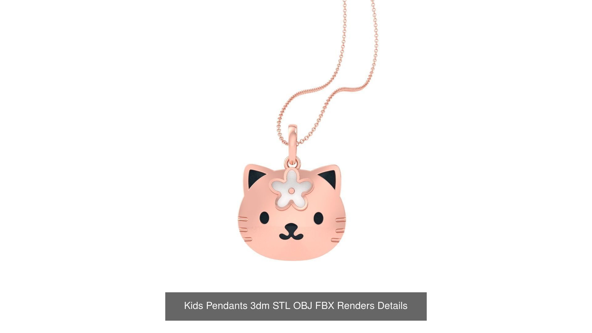 100 Kids Pendants 3dm STL OBJ FBX Renders Details Collection _36